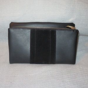 Black clutch handbag